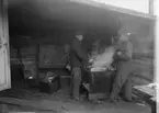 Matlagning vid kök i Rommehed vid övning, 1936.