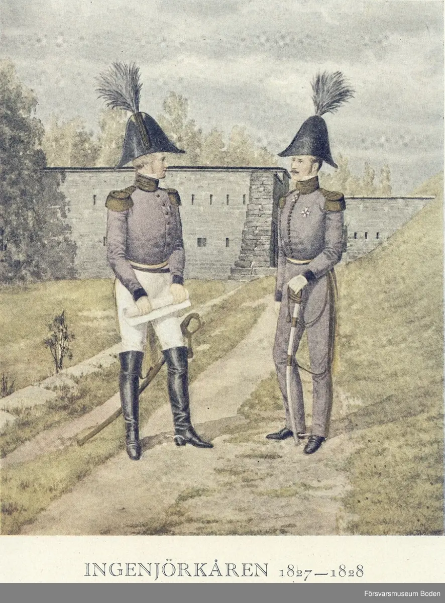 Plansch 23 x 17 cm med glas och upphängningsanordning med kopparskodda hörn.