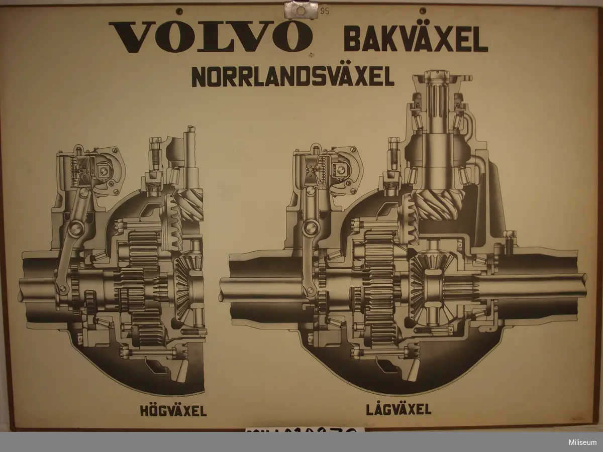 Utbildningsplansch Volvo bakväxel, Norrlandsväxel.