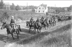 Avmarsch från Skövde - början på sommarmarschen 1934. (Hemmarsch?)