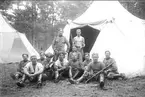 Bivack vid Tärnet, Hanken, Karlsborg under sommarmarschen 1930.