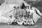 Bivackbild vid Tärnet, Hanken, Karlsborg från sommarmarschen 1930.