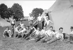 Fredsmässig bivack vid lägerplatsen vid Örlen under sommarmarschen 1931.