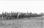 En skvadron färdig för avlämning inför sommarmarschen 1934. Obs! att även vissa cykelburna värnpliktiga ingår