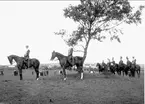 Inspektion 1913, överste Rudenschiöld med Carl Cronstedt som adjutant. Överste Rudenschiöld rider hästen Còbra.