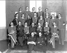 Aspirantskola på K 3 1934 efter Hubertusjakten, Nov 1934 (obs grankvisten) Bl.a. Eric Sörensen(3:e raden längst till vänster), Stig Viktor Ljung (2:a raden 2:a från vänster), Hans Helge Rasmusen (2:a raden mitten).