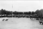 Officersaspirantskolan vid K 3 i Skövde 1929-30. Troligen, avlämning till militärbefälhavaren, (fördelningschefen) den 6 juni 1929 på Erik Ugglas plats.