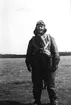 Karlsborg 1934. Furir Hugo Fredrikzon - en av grundarna till Svensk Flygtjänst på Karlsborgsfältet.