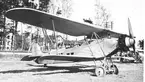 Karlsborg 1934. Flygplan S6 Fokker. A.S Jaguarmotor.