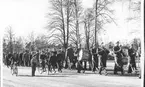 Fallskärmsjägarskolan Karlsborg 1957. Inryckning.