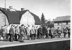 Fallskärmsjägarskolan Karlsborg 1957. Inryckning.