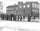 Fallskärmsjägarskolan Karlsborg 1957. Inryckning.