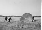 Fallskärmsjägarskolan Karlsborg i slutet av 1950-tal. Landning.