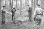 Fallskärmsjägarskolan Karlsborg början av 1960-tal.Fysträning.