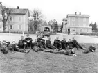 Fallskärmsjägarskolan Karlsborg 1959.Inför fallskärmshoppning.