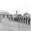 Fallskärmsjägarskolan Karlsborg 1959.Inför fallskärmshoppning.