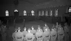 Fallskärmsjägarskolan i Karlsborg 1952. Örnutdelning.