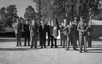 Fallskärmsjägarskolan i Karlsborg 1953.FJS-dagen.Uppställning.