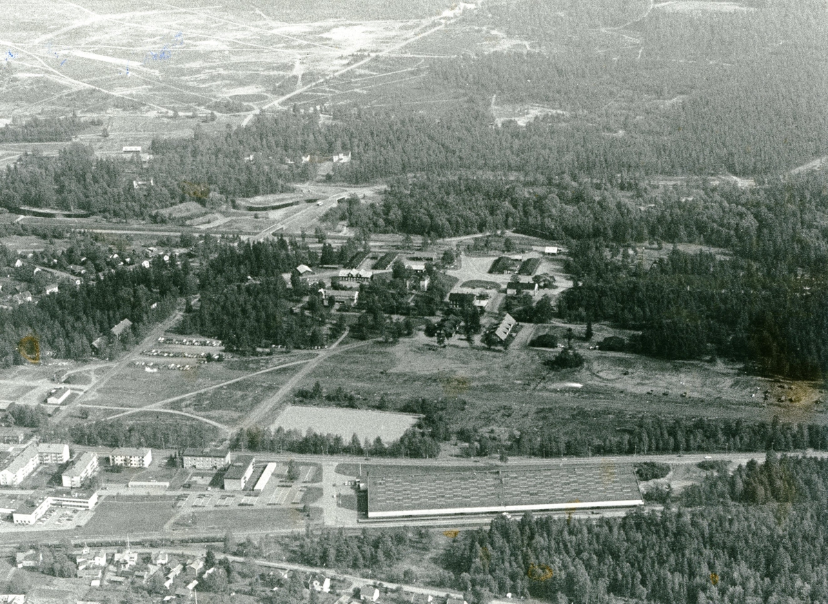 Västra lägret, Skillingaryd. Flygfoto.