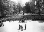 Jubileum 50 års, A6. Regementet uppställt i Rådhusparken.