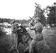 Fallskärmsjägarskolan i Karlsborg 1956.Kamp.