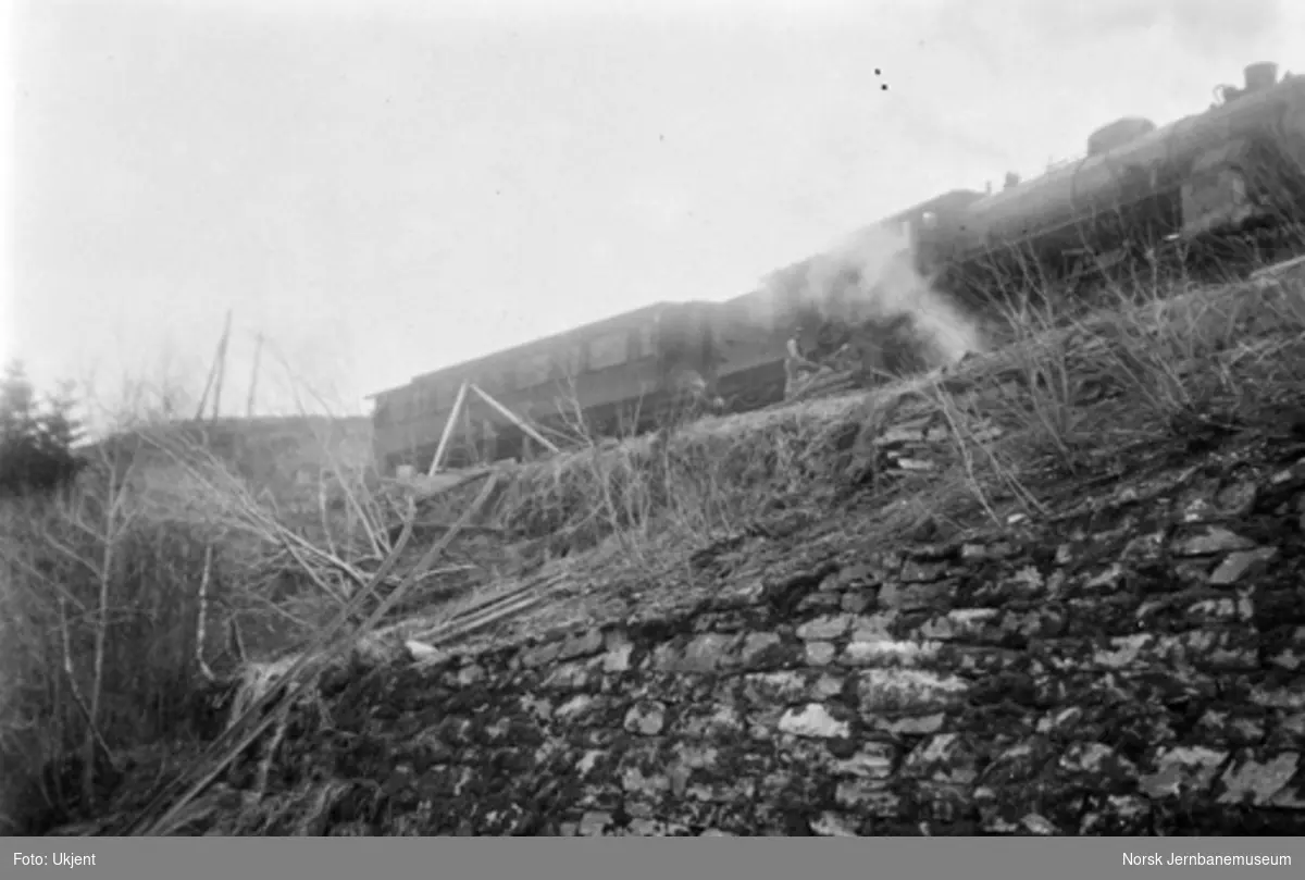 Utrasing på Vossebanen februar 1928 : Romslo km 455,5