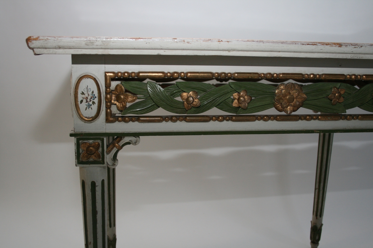 blomster, blader, medaljonger