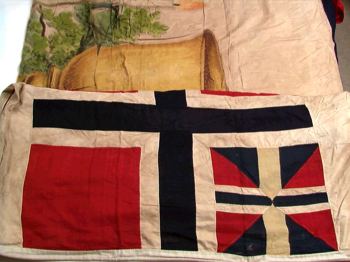 Flagg med dekorasjon