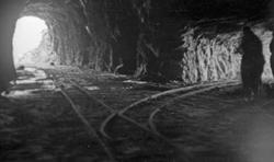 Nordlandsbaneanlegget : sørenden av Kvænflåget tunnel med tv