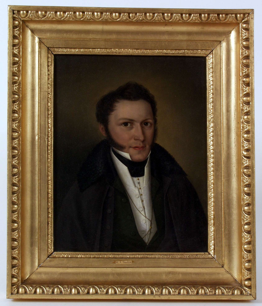 Brystportrett av Henrik Arnold Thaulow (1808-1894) som ung mann. Senere lege og grunnlegger av kurbadene Sandefjord kurbad og Modum Bad.