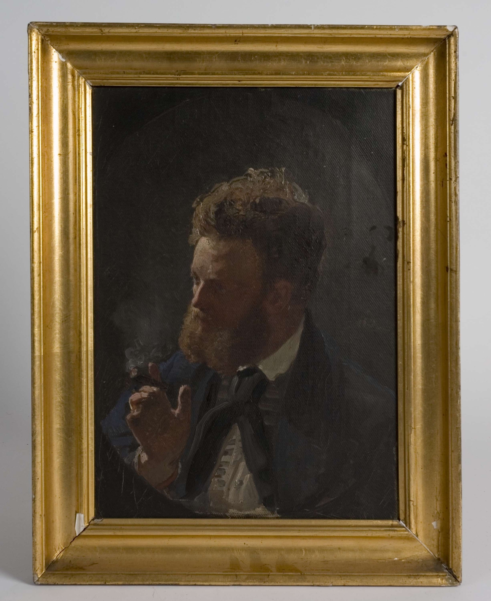 Maleri i forgylt ramme. Olje på lerret.