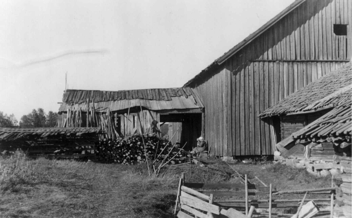 Præsterud, Nes, Akershus. Hus til hestevandring. Låve.