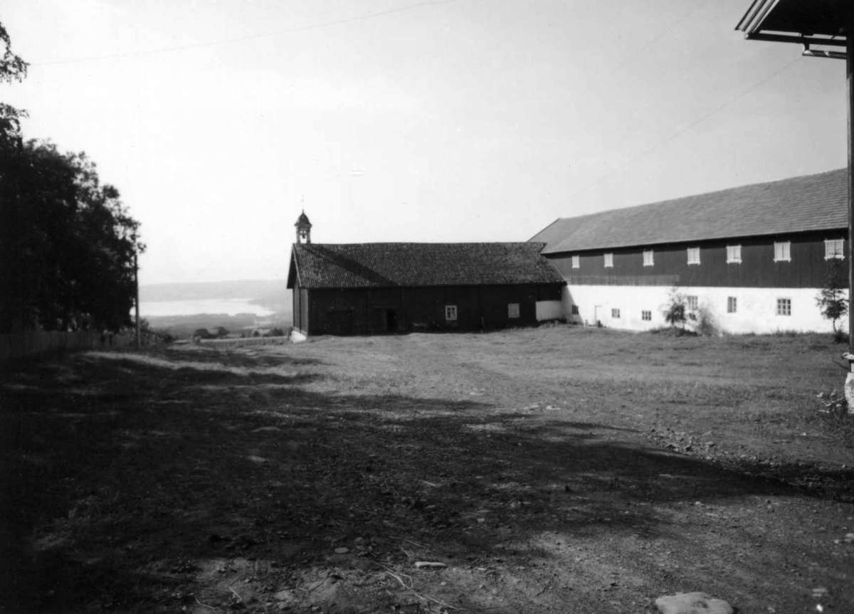 Opsal, Ringsaker, Hedmark.  Stall og fjøs. Fra dr. Eivind S. Engelstads storgårdsundersøkelser 1957.