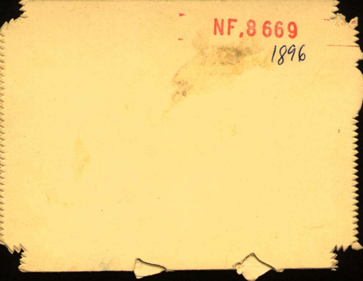 Postkort. Nyttårshilsen. Dekoret takkekort. Datert 30.12.1896.