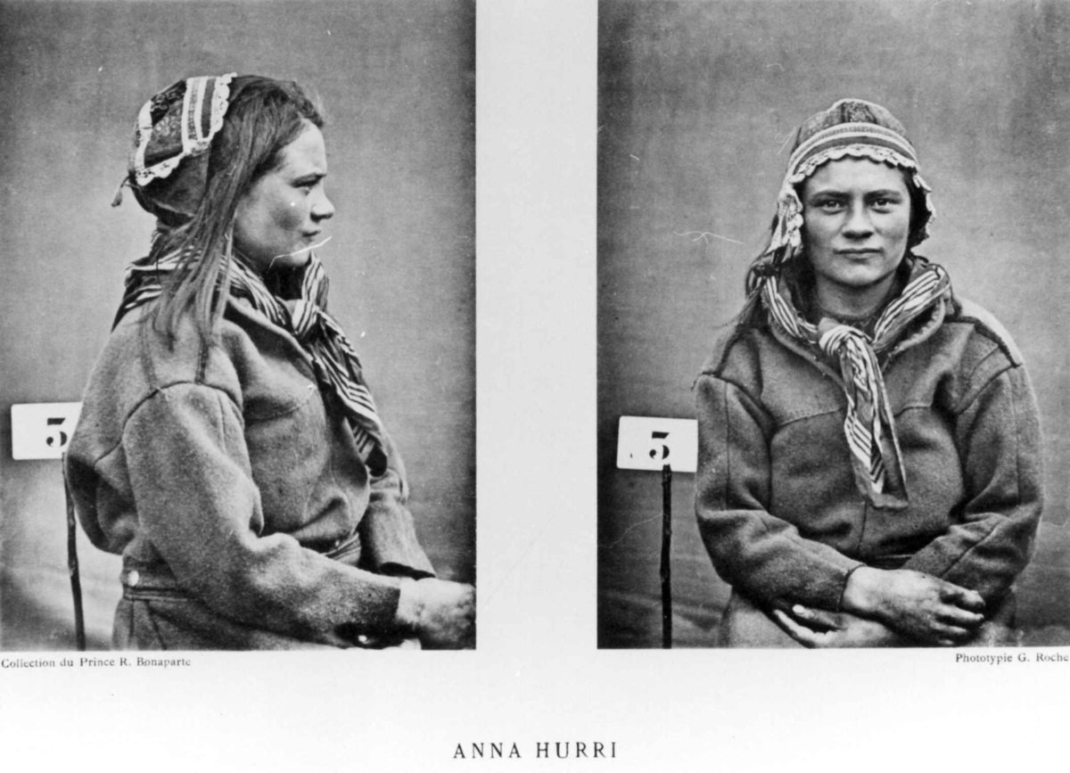 Roland Bonaparte sin samling. 
Portrett av Anna Hurri. Inngår i Bonapartes sameportretter som nr. 3.
Bonaparte
