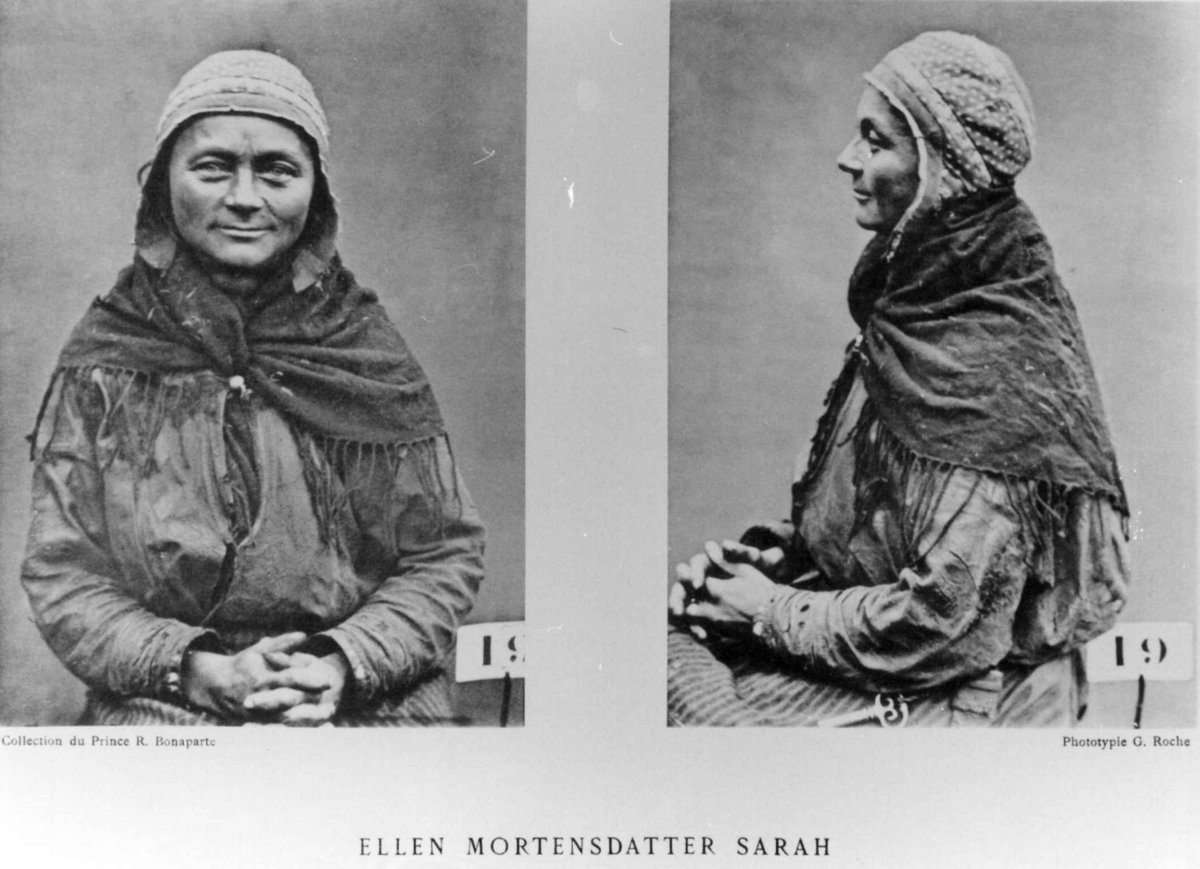 Roland Bonaparte sin samling. 
Portrett av Ellen Mårtensdotter Sara. Inngår i Bonapartes sameportretter som nr. 19.
Bonaparte