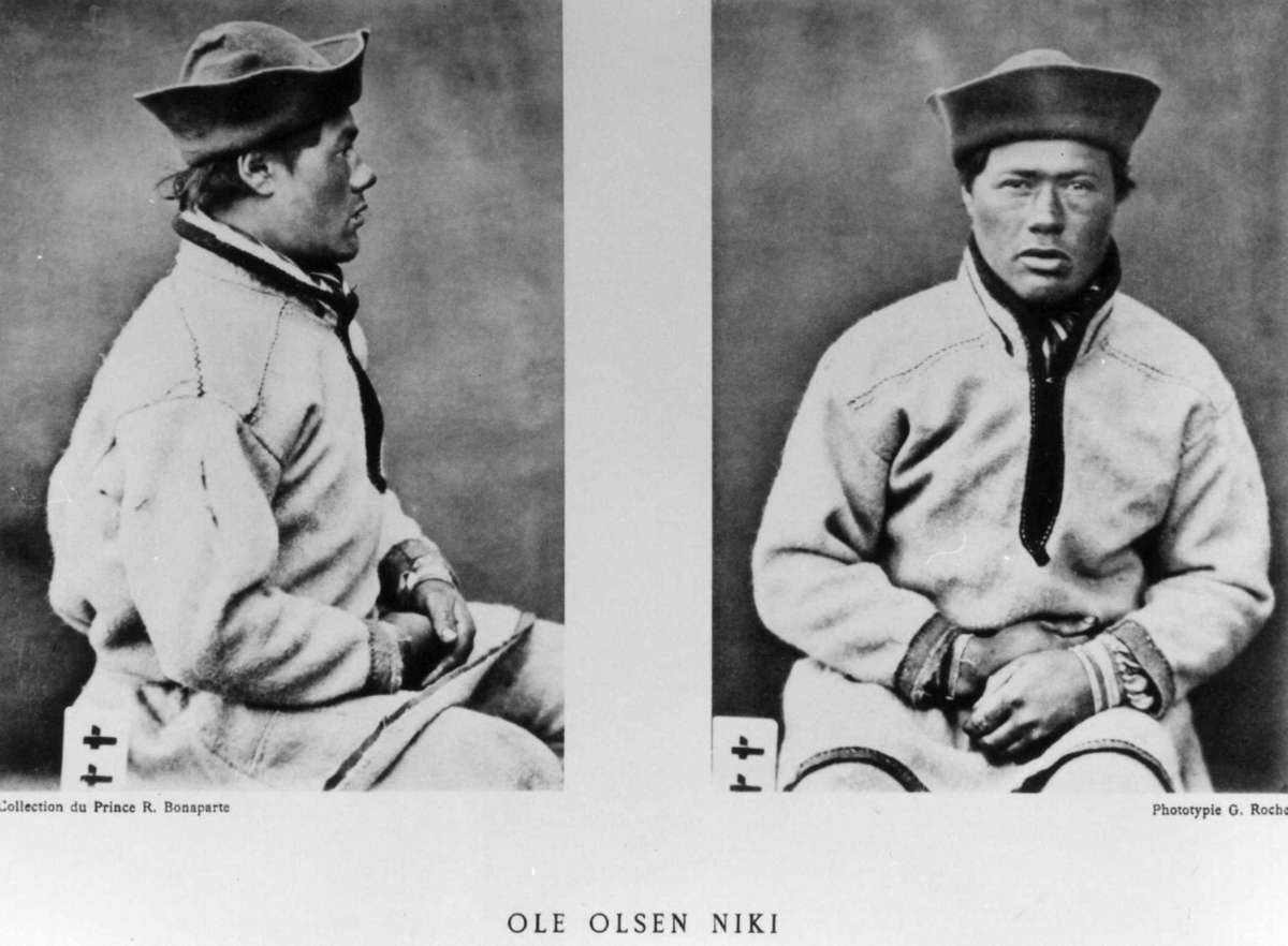 Roland Bonaparte sin samling. 
Portrett av Ole Olsen Niki. Inngår i Bonapartes sameportretter som nr. 44.
Bonaparte