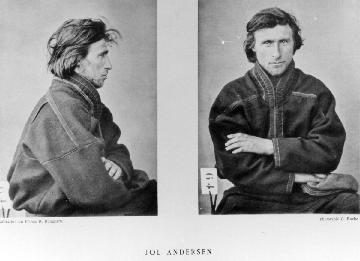 Roland Bonaparte sin samling. 
Portrett av Jol Andersen. Inngår i Bonapartes sameportretter som nr. 64.
Bonaparte