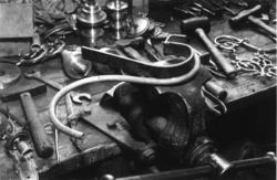 Fra C.P. Larsens gjørtlerverksted i Vahls gate 3 i Oslo. Fot