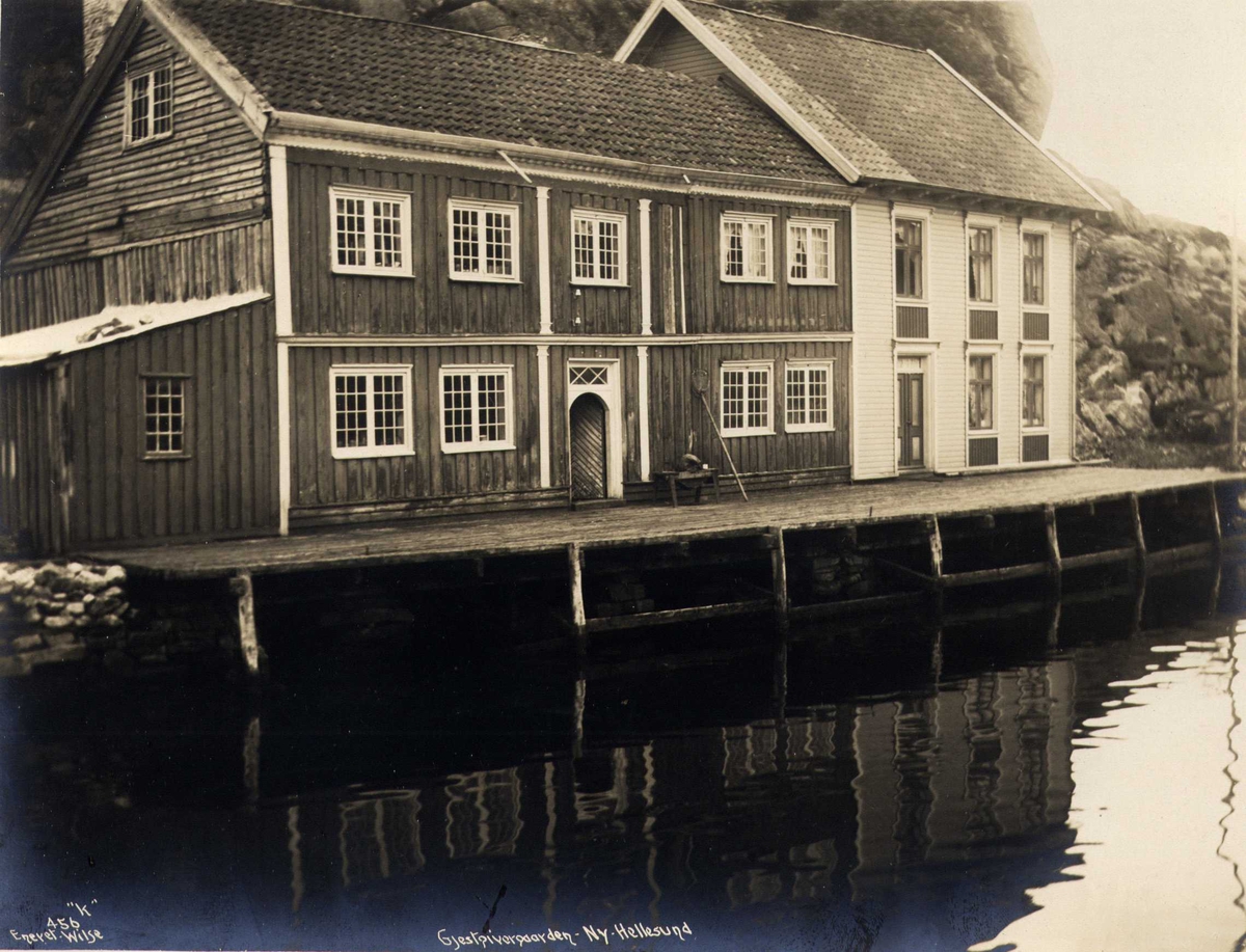 Gjestgiveri, Ny Hellesund, Søgne, Vest-Agder. Fotografert 1912.