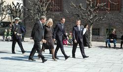 Åpningsdagen for utstillingen "Nordmenn og Svensker". Kronpr