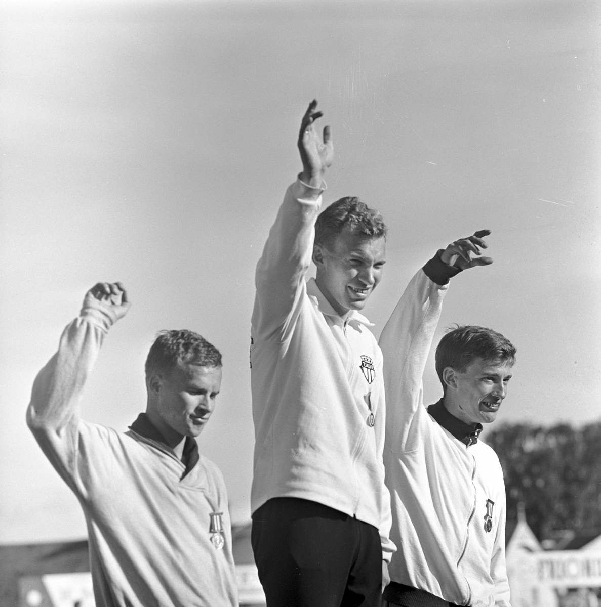 Serie. Friidrettslandskamp Norge - Tsjekoslovakia.
Fotografert 1964.
