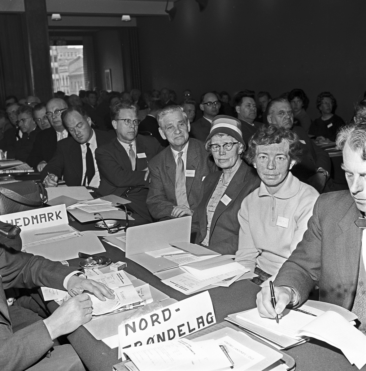 Serie. Fra partiet Venstres landsmøte. Fotografert april 1961.