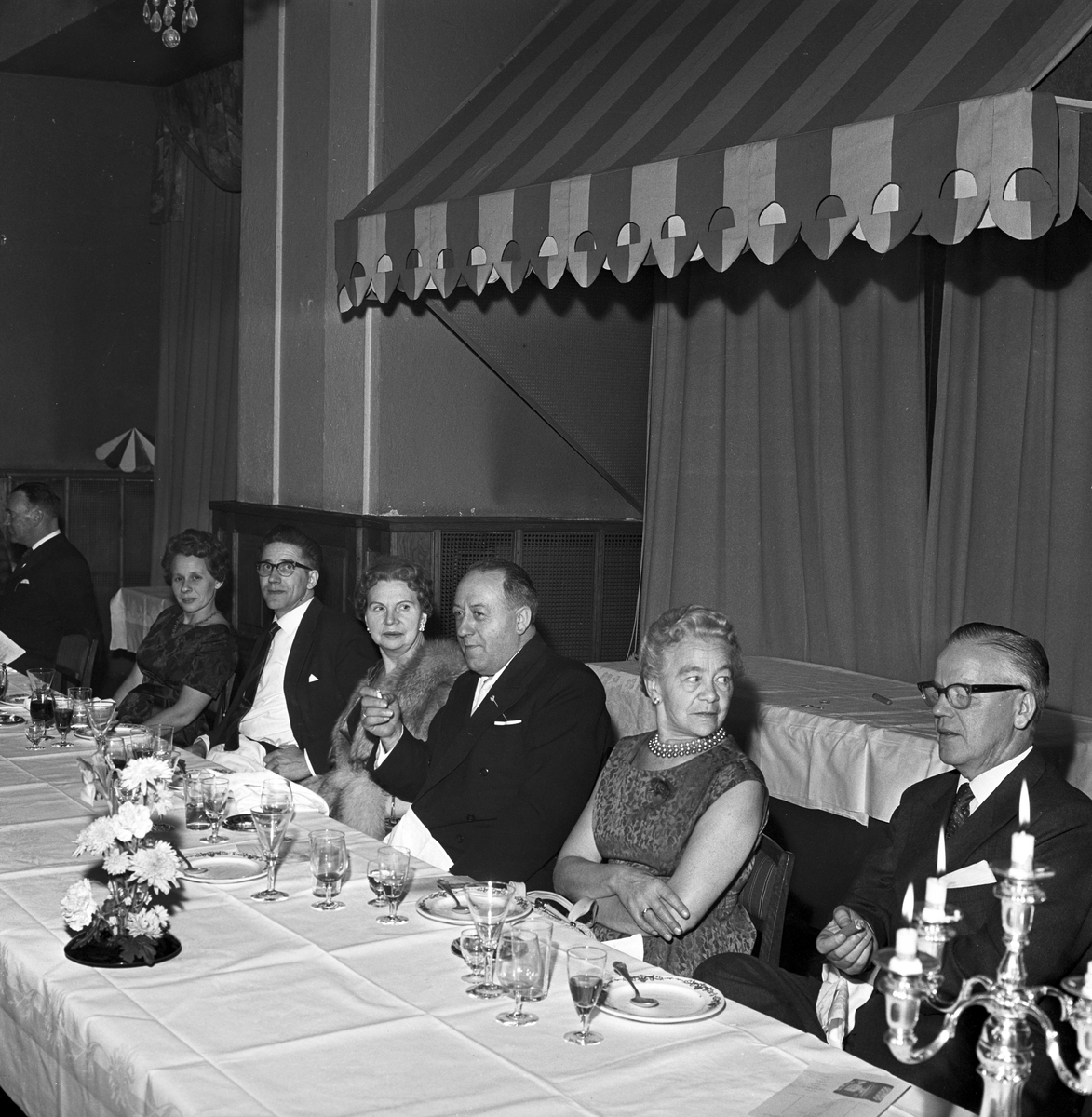 Serie. Dagbladets Trykkeriklubbs, jubileum.
Fotografert 1962.