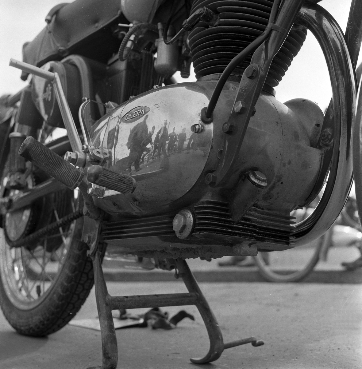 Serie. Gilera motorsykkel. Fotografert april 1959.