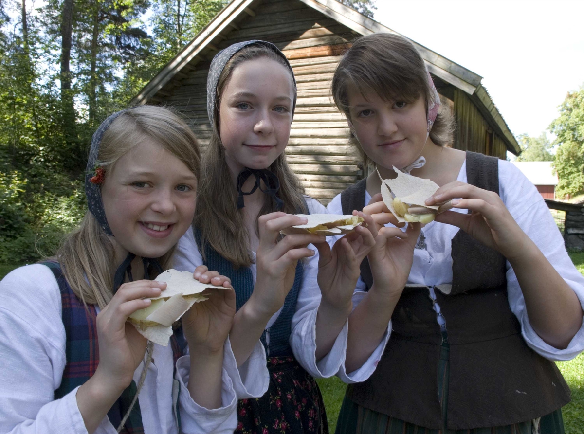 Levendegjøring på museum.
Sild og poteter.
ferieskolen uke 29, 2008.