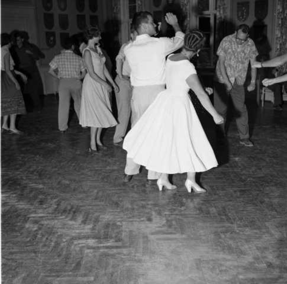 Dans på Blindern Studenthjem, Oslo, juli 1956.