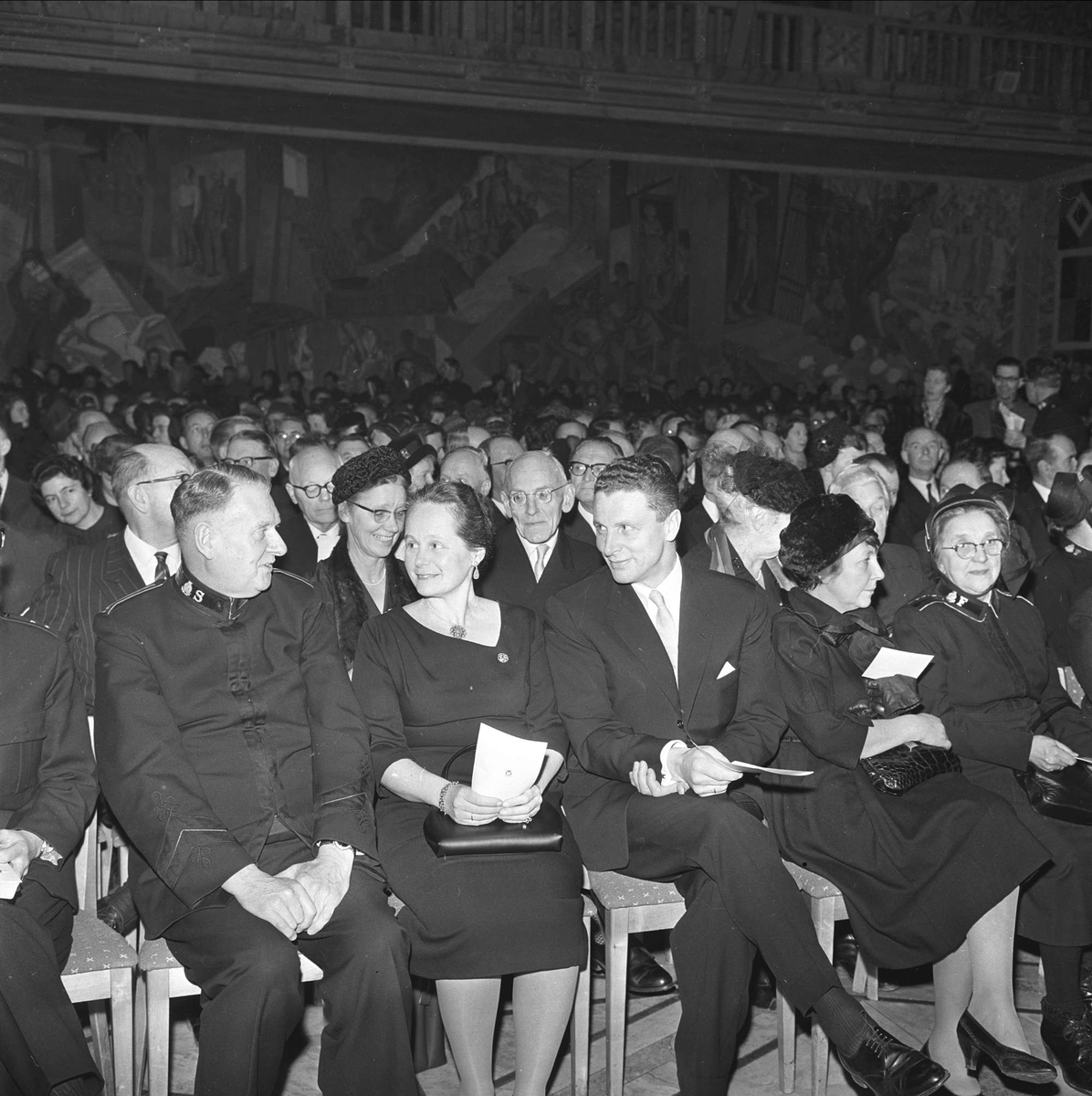 Frelsesarmeens jubileumsfeiring, Oslo Rådhus, 07.01.1963.