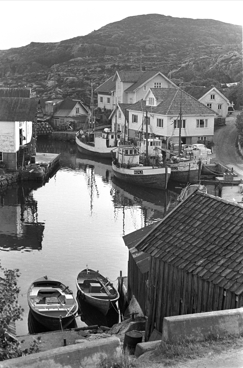 Lillehavn, Lindesnes, 1967,bebyggelse i sjøkanten.