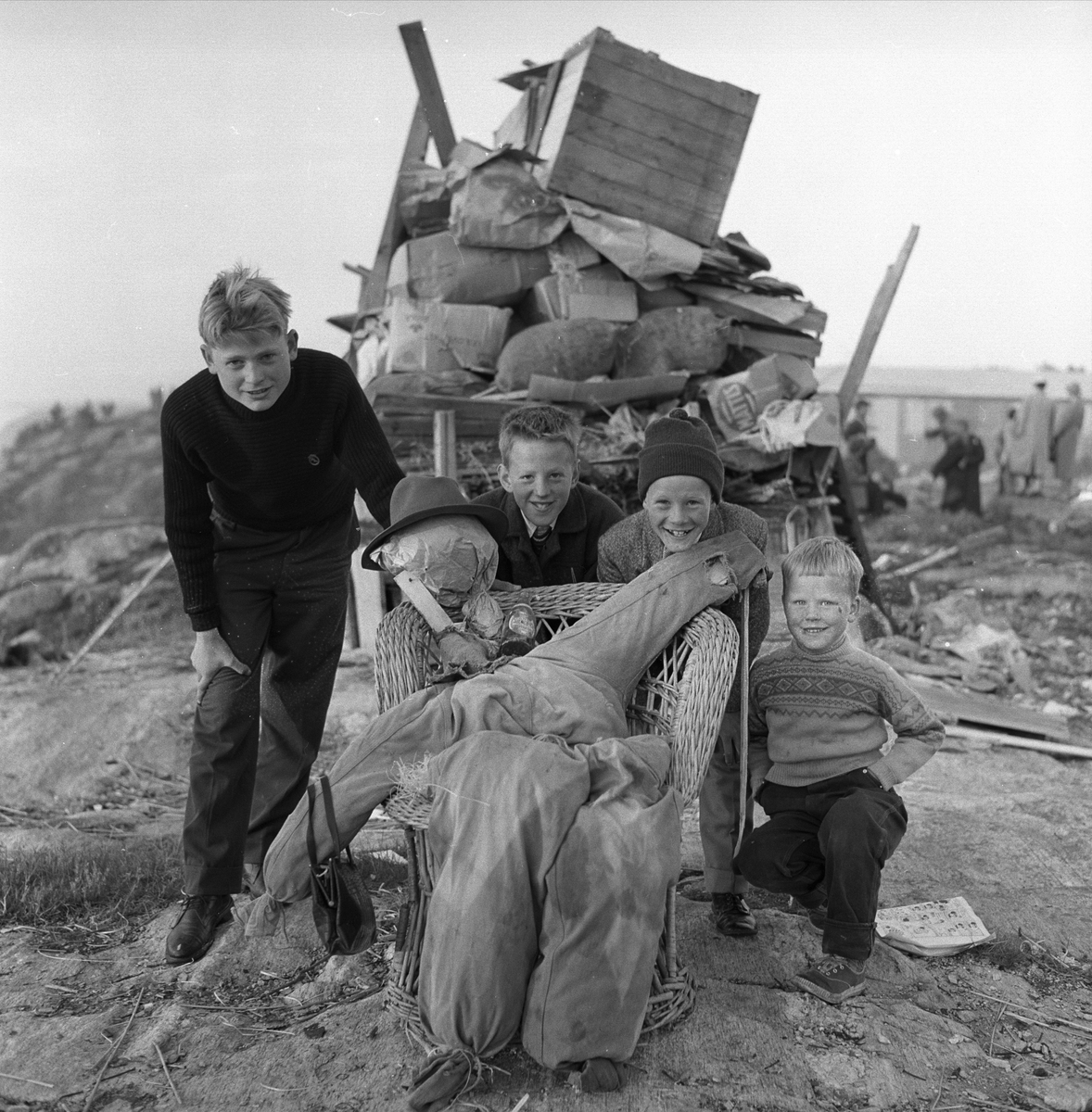 Kristiansund, Møre og Romsdal, 23.06.1958. St. Hans feiring.